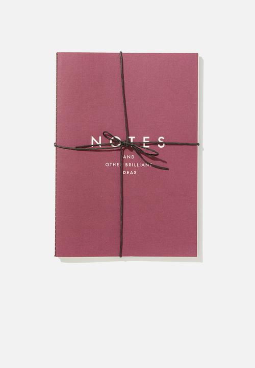Typo - B5 3 pack Notebook - Ideas Are Served