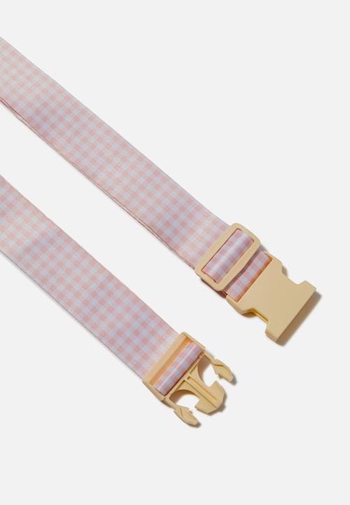 Typo - Luggage Strap - Gingham/Ballet Blush