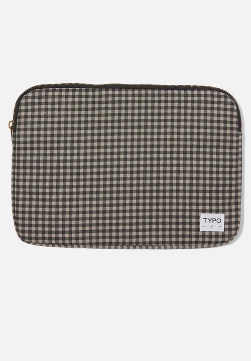 Typo - Take Me Away 13 Inch Laptop Case - Mushroom Gingham Small