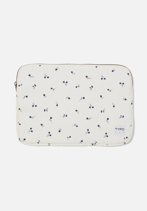 Typo - Take Me Away 13 Inch Laptop Case - Ditsy Floral Ecru