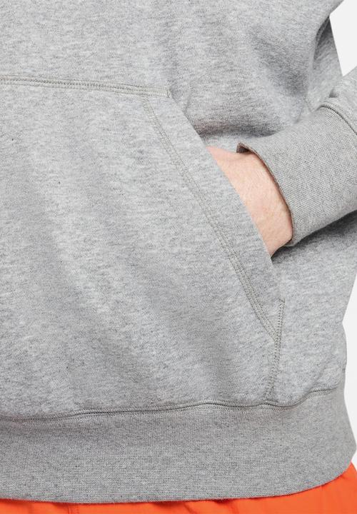 Nike - Club Fleece Varsity ft pullover hoodie - dk grey heather/lt smoke grey