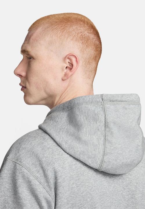 Nike - Club Fleece Varsity ft pullover hoodie - dk grey heather/lt smoke grey