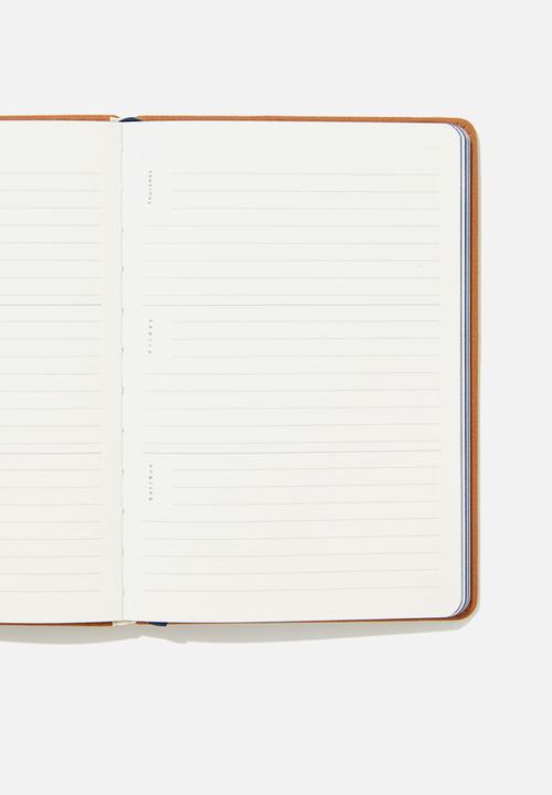 Typo - A5 Undated Weekly Buffalo Diary - Mid Tan