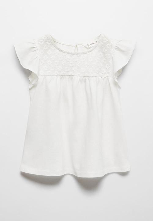 MANGO - T-shirt martha - offwhite