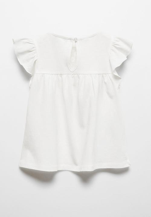 MANGO - T-shirt martha - offwhite