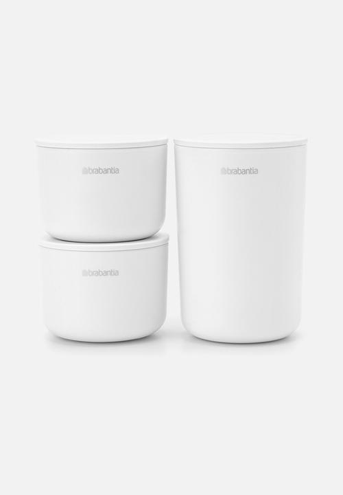 Brabantia - Storage pots set of 3 - white