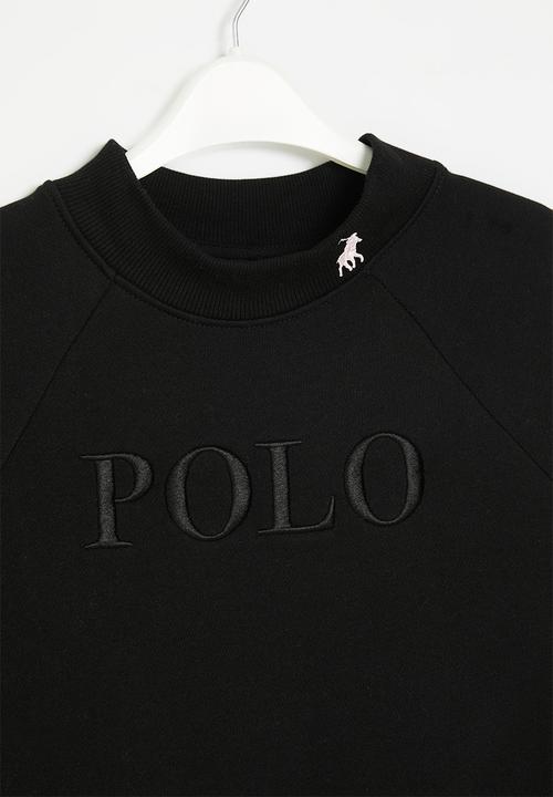 POLO - Girl skylar high neck raglan sleeve sweater - black