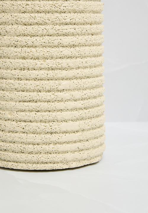 Sixth Floor - Ribbed Textured Vase - natrual