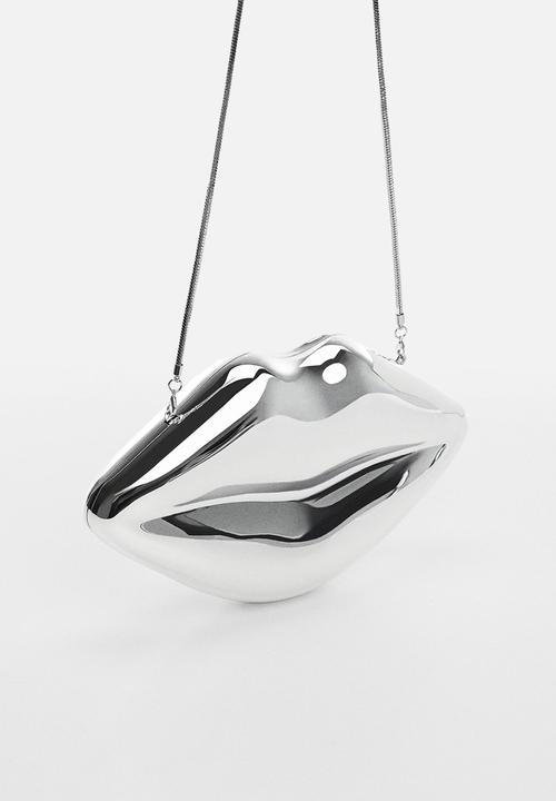MANGO - Bag lips-pl - silver