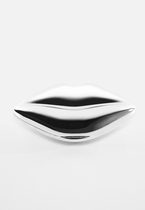 MANGO - Bag lips-pl - silver