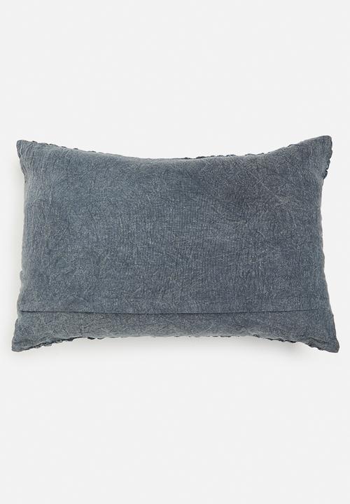 Sixth Floor - Embroidered Denim Wash 30x50 Cushion Cover