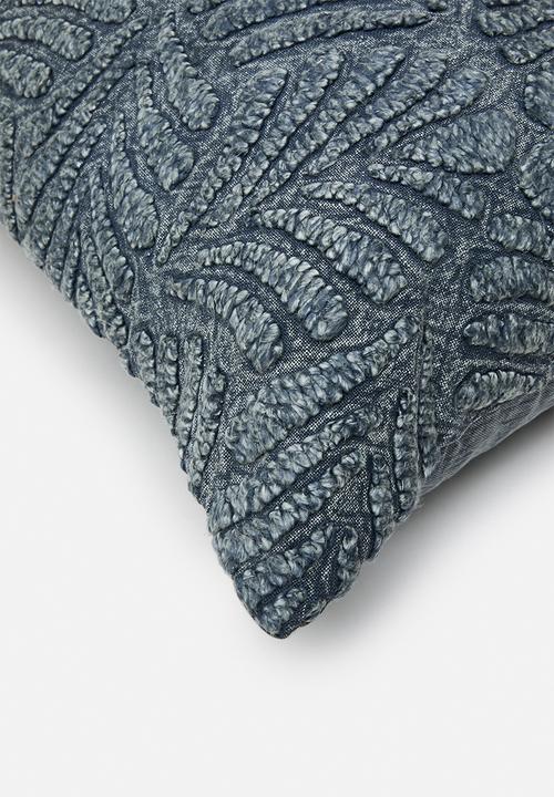 Sixth Floor - Embroidered Denim Wash 30x50 Cushion Cover