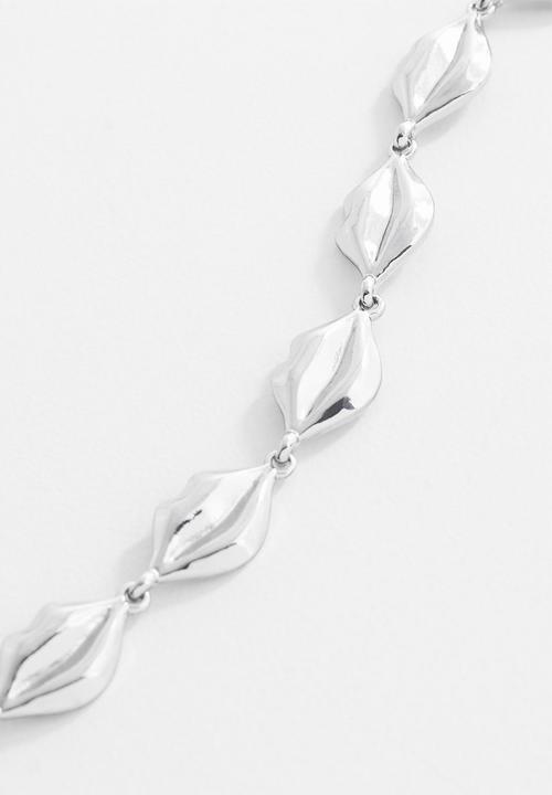 MANGO - Necklace beizo - silver