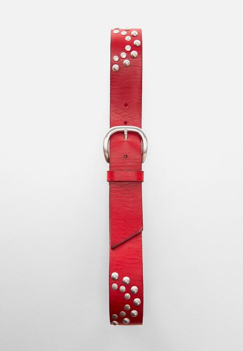 MANGO - Belt rainbow - red