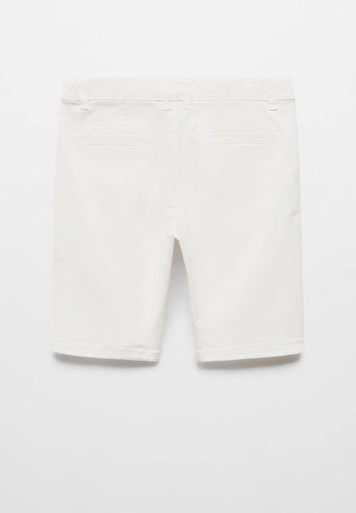 MANGO - Bermuda shorts pico - white