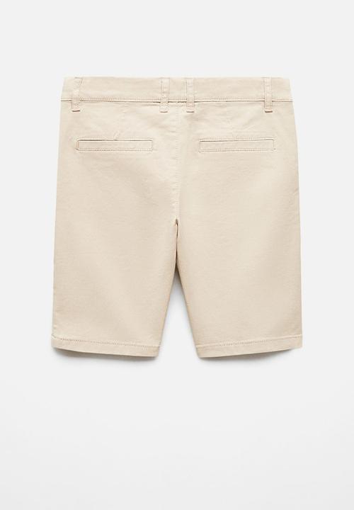MANGO - Bermuda shorts pico - beige