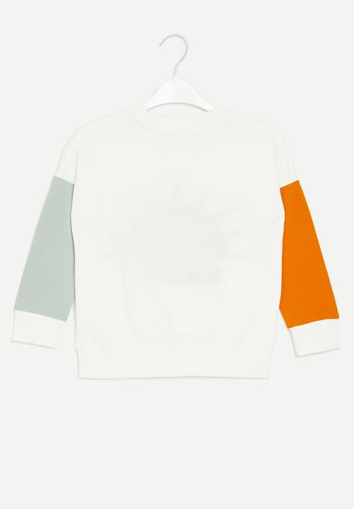 Pop Candy - Clolour block sweat top-multi
