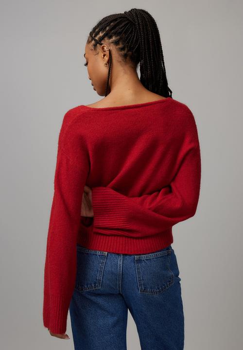 Factorie - Charlie V-neck Knit Jumper - Scooter