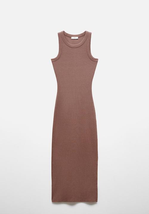 MANGO - Dress dalia - brown