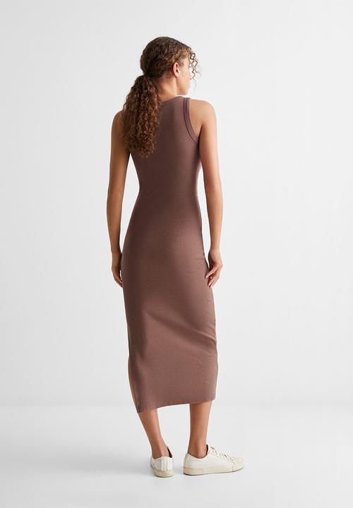 MANGO - Dress dalia - brown