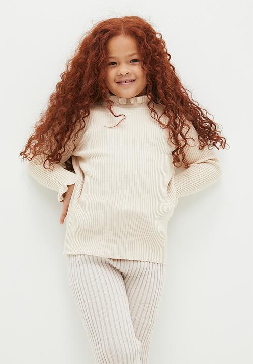 Pop Candy - Ribbed leggings - beige