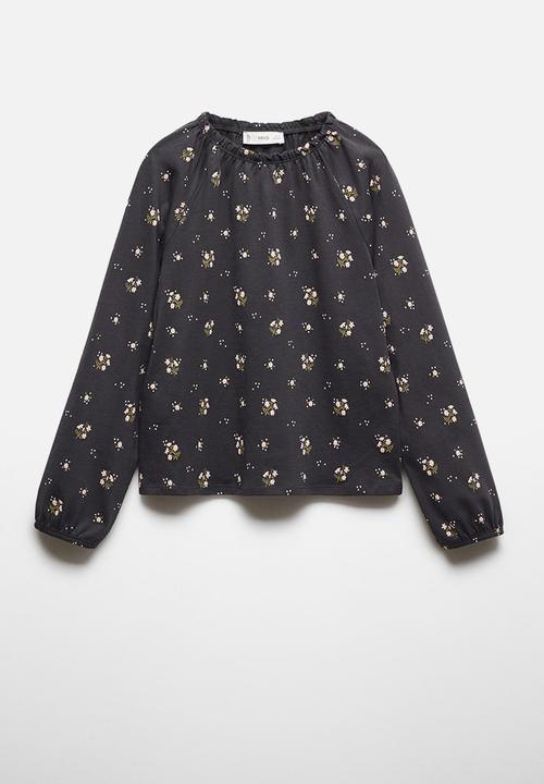 MANGO - T-shirt norma - charcoal