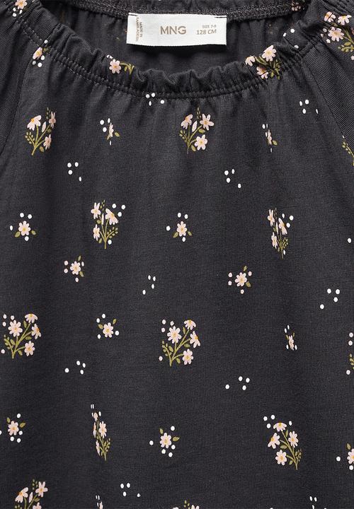 MANGO - T-shirt norma - charcoal