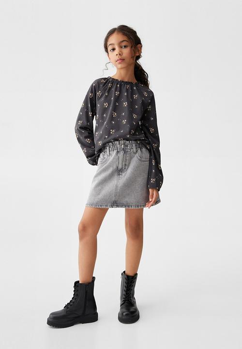 MANGO - T-shirt norma - charcoal