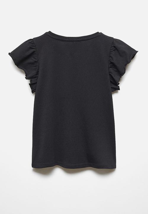 MANGO - T-shirt soft - black