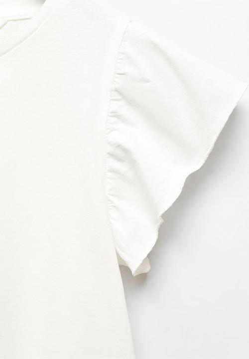 MANGO - T-shirt soft - offwhite