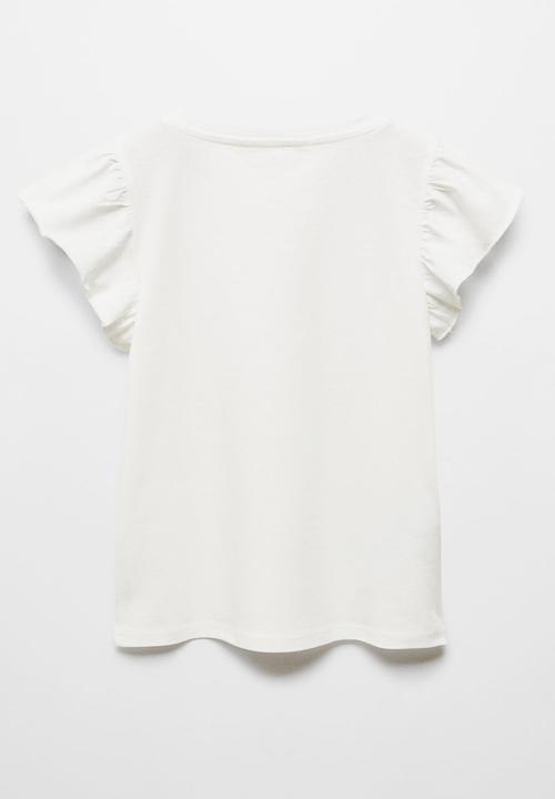MANGO - T-shirt soft - offwhite
