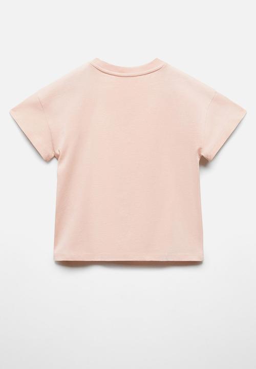 MANGO - T-shirt daisy - pink