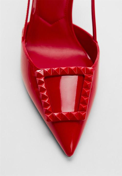 MANGO - Tone 1 slingback court - red