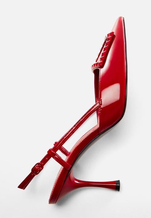 MANGO - Tone 1 slingback court - red