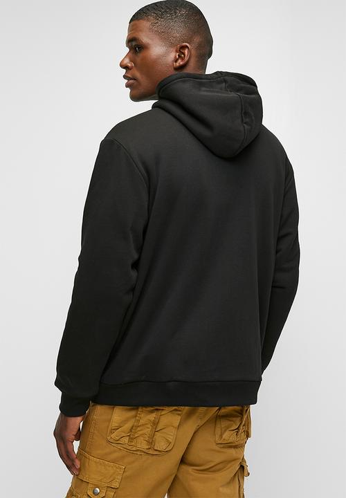 Lark & Crosse - Themba Sherpa Lined Zip Thru Hoodie Pullover - Black