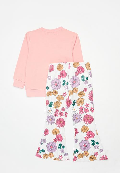 Pop Candy - Floral bottom and top set - pink