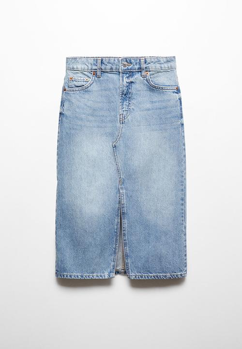MANGO - Skirt sole - open-blue