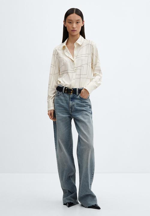 Regular flowy shirt - beige