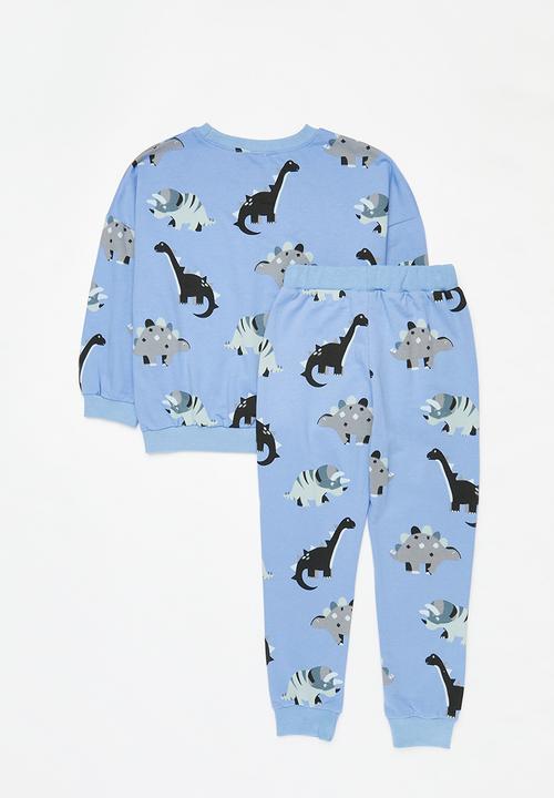 Pop Candy - Printed sweat top and pants set - blue