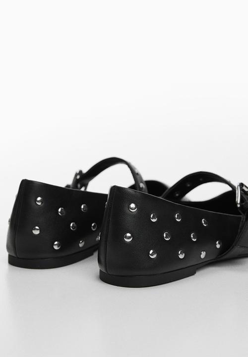 MANGO - Neli studded pump - black