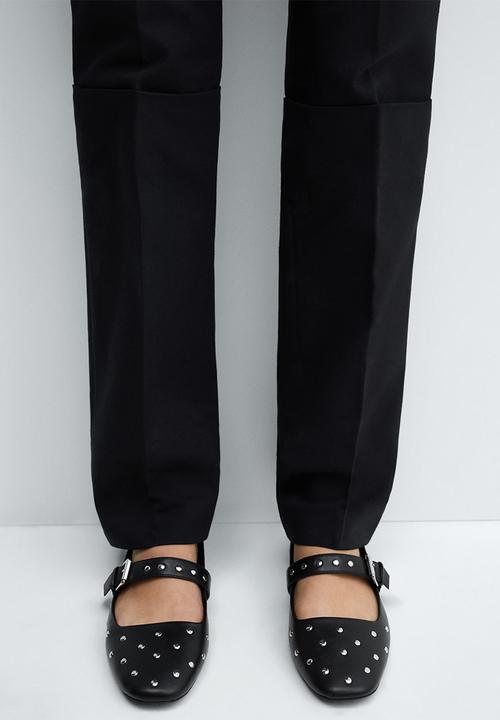 MANGO - Neli studded pump - black