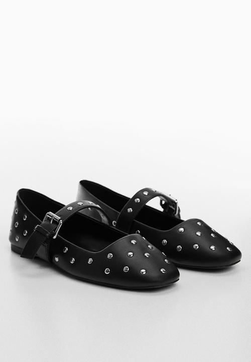 MANGO - Neli studded pump - black
