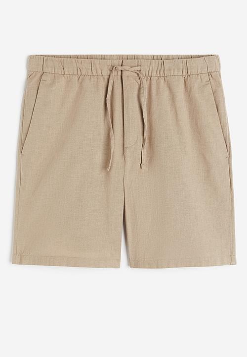 H&M - Regular fit linen-blend shorts - beige