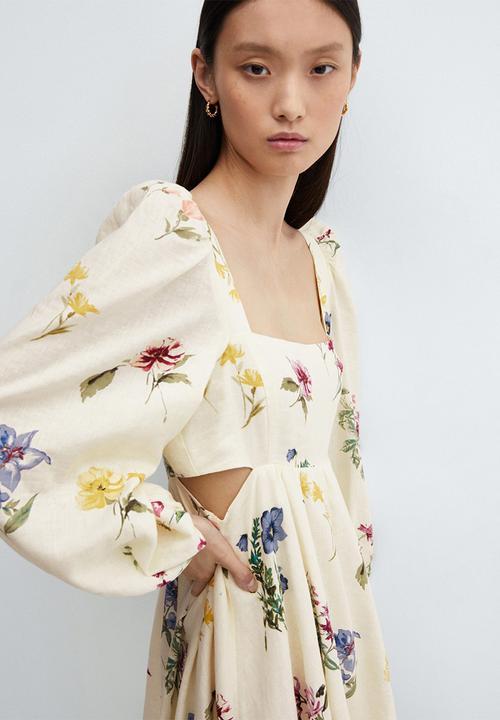 MANGO - Dress botanic-h - light beige