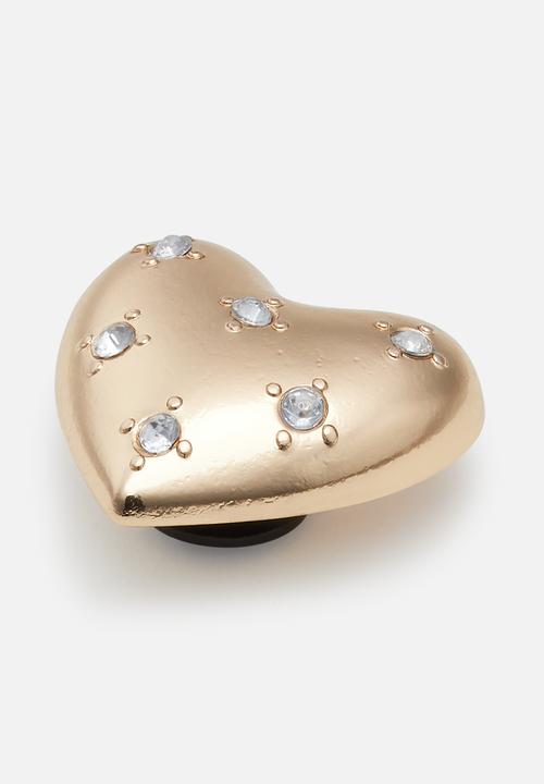 Crocs - Gold Encrusted Heart  Loose - Gold 