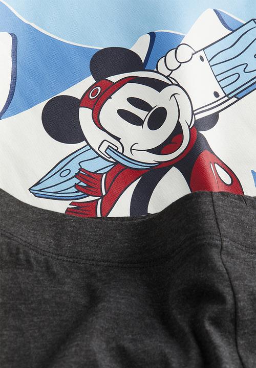 H&M - Printed pyjamas - light grey marl/mickey mouse