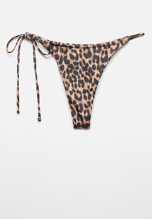 MANGO - Leopard bikini bottom - brown 