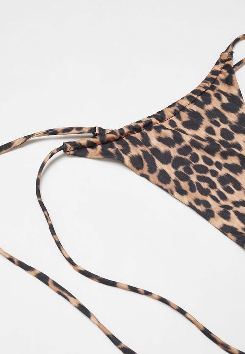MANGO - Leopard bikini bottom - brown 