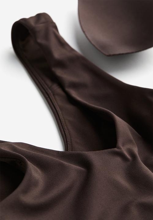 H&M - Softmove™ medium support sports bra - dark brown