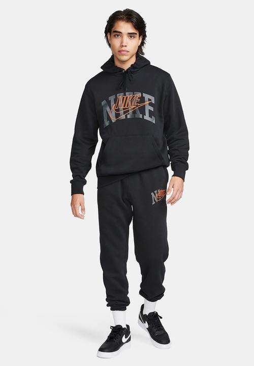 Nike - M Nike Club Bb Cf Pant Arch Gx - Black & Safety Orange